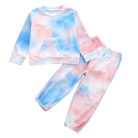 VERUGU Toddler Fall Outfits Newborn Infant Boys Girls Bandhnu Fashion Warm Long Sleeve Round Neck Tops Pants Two-Piece Set