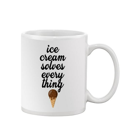 Ice Cream Solves Everything Mug - SPIdeals Designs,