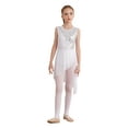 thumbnail image 2 of Doomiva Kids Girls Sleeveless Sequins Contemporary Lyrical Dance Dress Ballet Leotard Dress Dancewear White 12, 2 of 7