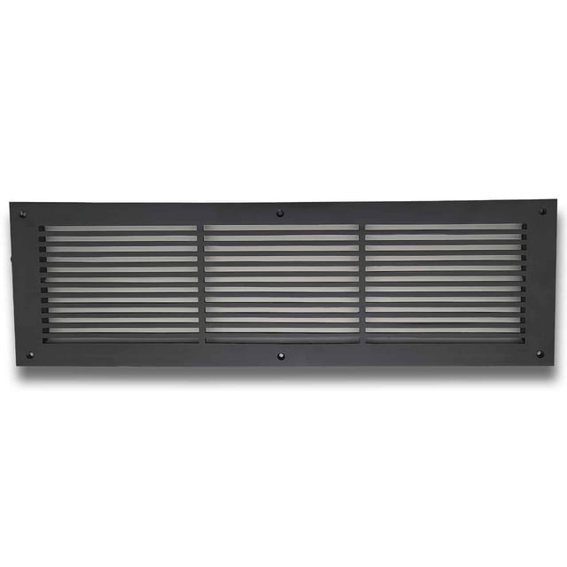 Air Return Grill 6″ x 24″ with 8″ x 26″ Faceplate – Decorative Linear Design HVAC Vent Cover, Cast Aluminum, Powder-Coated Repaintable Wall Ceiling Floor Grille (VR109)