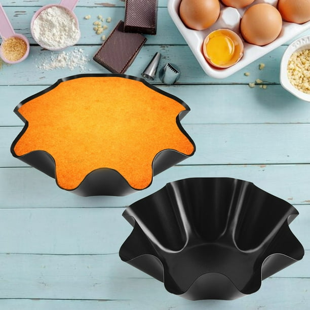 Tazón para hornear en forma de flor de acero al carbono para tortillas, ensaladas y postres - Antiadherente, apto para lavavajillas, resistente al calor hasta 428 ° F - Molde de cocina versátil para
