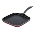 thumbnail image 1 of 12" Epicurious Aluminum Square Griddle Red, 1 of 6