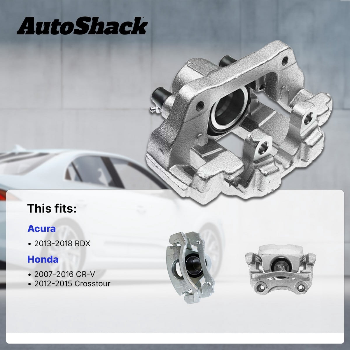 AutoShack Rear Brake Caliper for Honda & Acura, CR-V 2007-2016 RDX 2013-2018 Crosstour 2012-2015, AWD FWD 4WD L4 2.4L V6 3.5L, Right