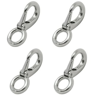 Premium Metal Lobster Claw Clasp Hook Craft Findings - 1.5 Inch Clip with  Trigger Snap and Round Eye Swivel D Ring
