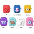 thumbnail image 2 of BT21 Cartonn BTS Funny Cookie AirPods 1/2 Auriculares Bluetooth Anti-Caída Silicona Suave Funda De Protección De Con Gancho, 2 of 4