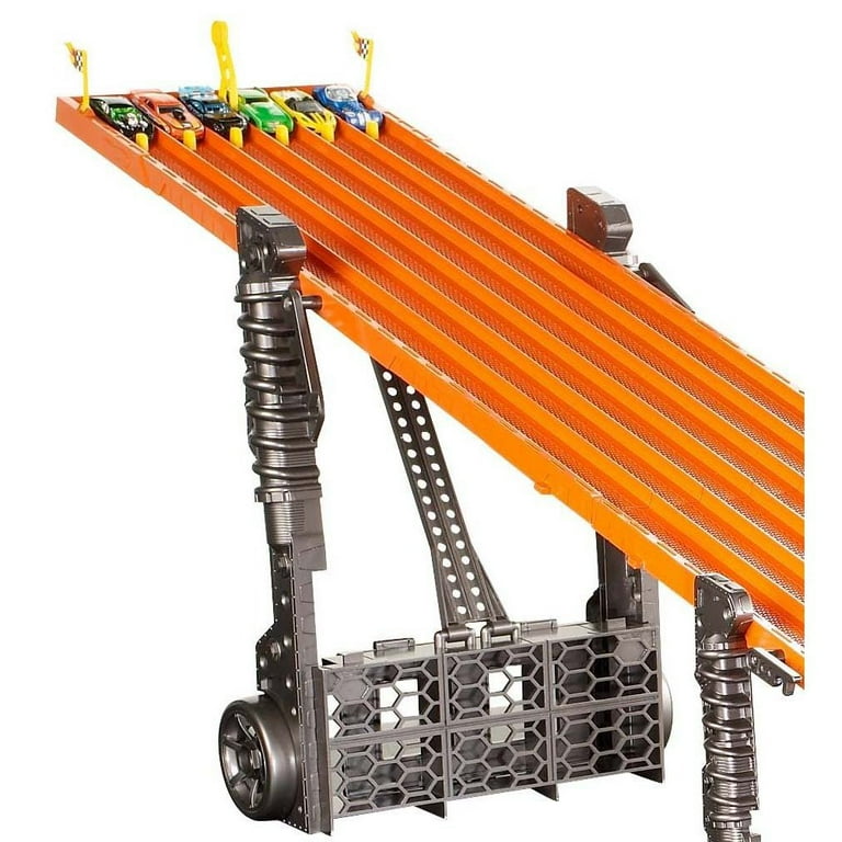 Hot Wheels - Super 6-Lane Raceway Track Set - Orange, Multi-Lane