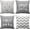 Grey Geometric, variant on Set of 4 Throw Pillow Covers Grey White Geometric Abstract Art Home Sweet Home Love Yourself Decorative Pillow Cases Home Decor Standard Square 18x18 Inches Pillowcases