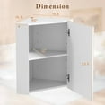thumbnail image 3 of Costway 23.5" Wall Mounted Storage Organizer Corner Medicine Cabinet with Mirror White, 3 of 10