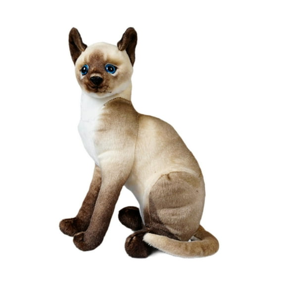 Juguete de peluche de gato, juguete de peluche de gato realista y abrazable. Gato siamés 25cm