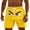 Yellow-2, variant on Lumeqa Mens Swim Trunks Funny Face Print Quick Dry Beach Shorts with Drawstring Bathing Suit Swimming Board Shorts