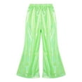 thumbnail image 3 of DPOIS Unisex Kids Stage Shiny Metallic Bell-bottom Cropped Pants, 3 of 7