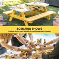 thumbnail image 6 of Gnomes Sunflower Table Cloths for 4 Foot Rectangle Tables, Bees Branches Floral Farmhouse Patio Waterproof Elastic Fitted Tablecloths, Washable Rectangular Table Cover for Camping, 6 of 8