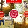 thumbnail image 2 of Circular Saw Blade for Weed Trimmers, 9" X 36 Teeth Carbide Tip Brush Blades with Adapter Kit, Steel Wire Grass Trimmer Head, Weed Wacker Blade for Most Brush Cutter,Trimmer,Weeder, 2 of 7