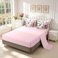 thumbnail image 3 of Erosebridal Vintage Hummingbird 7pcs Queen Bedding,Lovely Flower Bedding Comforter Set Queen,White Purple,Pink Reversible, 3 of 7
