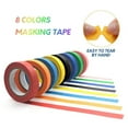thumbnail image 4 of Colored Masking Tape,Colored Painters Tape for Arts and Crafts,Labeling or Coding,Art Supplies,8 Different Color Rolls,Masking Tape 0.5 Inch x 13 Yards, 4 of 5