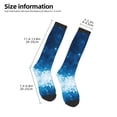 thumbnail image 2 of Fotbe Blue Glitter Sparkles Calcetas Divertidas Estampadas para Hombre y Mujer, Calcetas de Algodón hasta la Rodilla para Caminar, Correr, Enfermería y Embarazo, 2 of 6