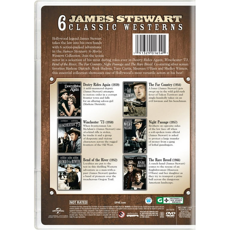 James Stewart: Classic 6-Movie Western Collection (DVD) Featuring
