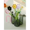 thumbnail image 4 of Vwrxbz Glass Coffee Stirring Spoon Long Handle Sunflower Design Reusable Cocktail Stirrer for Iced Coffee, 4 of 9