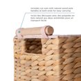 thumbnail image 4 of Zenna Home Woven Water Hyacinth Rectangular Decorative Storage Basket, 4 of 7