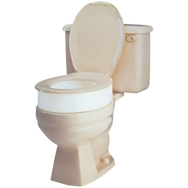 Carex Raised Toilet Seat Elevator, Fits Most Standard Round Toilets