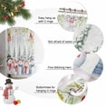 thumbnail image 6 of Red Blue Christmas Snowman Shower Curtain, Green Xmas Tree Winter Cardinal Waterproof Fabric Shower Curtains with 12 Hooks, Bathroom Curtain Set for Bathroom Accessories Decor, 48 x 72 Inches, 6 of 9
