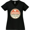 thumbnail image 3 of Inktastic Chicken Farmer Women's Plus Size V-Neck T-Shirt, 3 of 5