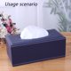 thumbnail image 4 of Servilletero multifuncional Rectangular Retro de cuero con cubierta de caja de pañuelos, dispensador de papel de bombeo de pañuelos faciales moderno, 4 of 5