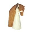 thumbnail image 2 of Girl abraza la escultura de la figura de la figura pintada a mano Figura Regalos de caballos para niñas Estatuas de resina para recuerdo Chica alta 10x15cm, 2 of 8