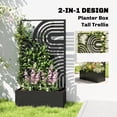 thumbnail image 4 of Outsunny Metal Planter Box with Trellis, 44.5" Raised Garden Bed, 4 of 10