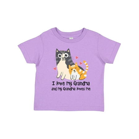 

Inktastic I Love My Grandma Loves Me Cat Gift Toddler Boy or Toddler Girl T-Shirt