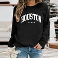 thumbnail image 3 of Houston Texas Sweatshirt for Women Long Sleeve Loose Casual Crewneck Sweatshirts Fall Winter Pullover Tops, 3 of 6