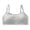Gray, variant on Soft First Bra For Girls 10-14 Vertical Ribbed Knit Training Bra With Adjustable Spaghetti Straps Fixed Padded Wireless Puberty Underwear Vest Soft Breathable Cotton Crop Top