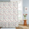 thumbnail image 4 of Shower Curtain Pink Daisy Green Leaf Shower Curtains for Bathroom Decor, Waterproof Polyester Shower Curtain Set with Hooks, Extra Long 72" x 84" Spring Floral Plant, 4 of 9