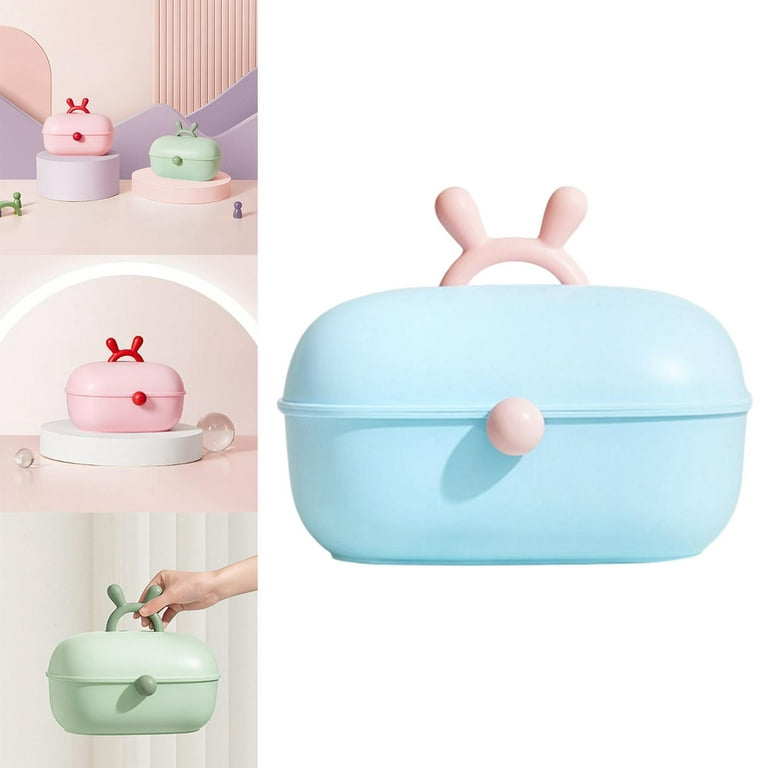 Portable Children's Hair Accessories Storage Box, Containers Desktop  Finishing Three Layers Cute Headband Holder for Baby Hairpin Hair Clips ,  Pink 