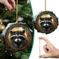 thumbnail image 2 of 4 Pcs Raccoon Christmas Ornament Christmas Tree Animal Pattern 2D Acrylic Ornament Squirrels Raccoons Pendant Animal Decoration Christmas Decor Keepsake, 2 of 8