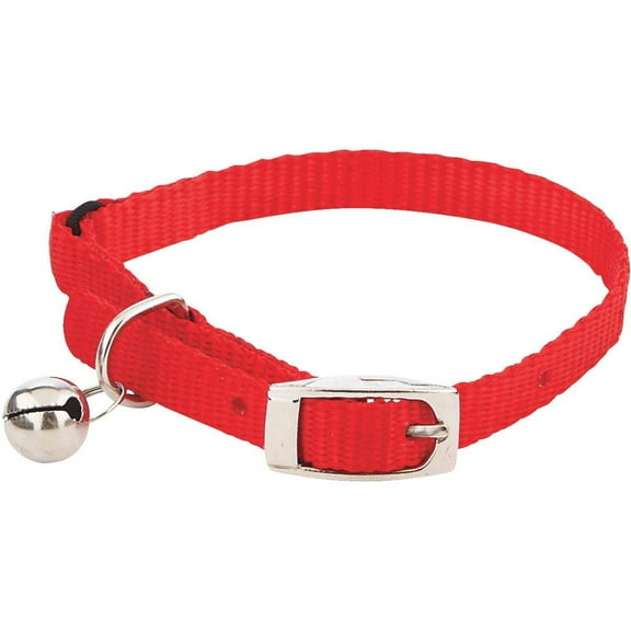 Westminster Pet Products Ruffin It Safety Cat Collar With Bell - Buckle - 10-12 In, Assorted Colors