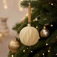 thumbnail image 3 of Christmas Tree Ornaments,Christmas Decorations,Velvet Flocked Christmas Tree Ornaments,Shatterproof Plastic Hanging Balls Luxury Xmas Decor for Home Porch Party(Yellow-C 3.15*3.15*3.15in), 3 of 5