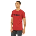 thumbnail image 2 of Daxton Adult Unisex Tshirt New Orleans Script with Louisiana Vertical on the Back, Red Black, 2XL, 2 of 3