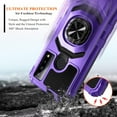 thumbnail image 4 of Nagebee Phone Case Compatible for TCL 20 XE / TCL 20XE with Tempered Glass Screen Protector (Full Coverage), Full-Body Protective [Military-Grade] Magnetic Car Mount Ring Holder Heavy-Duty (Purple), 4 of 6