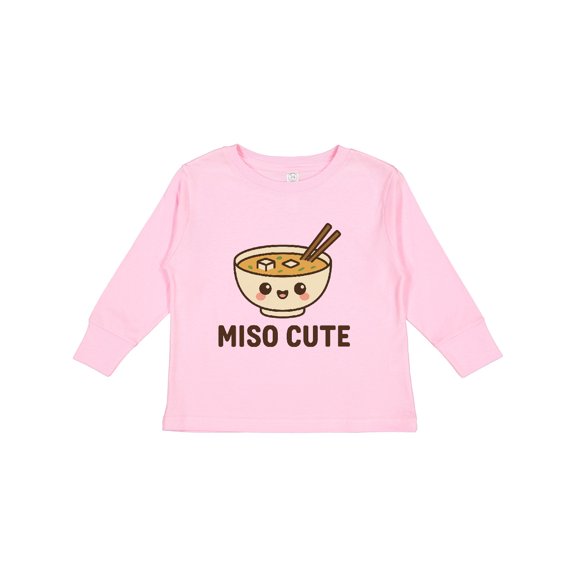 Inktastic Miso Cute Soup Boys or Girls Long Sleeve Toddler T-Shirt