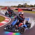 thumbnail image 3 of Licensed Porsche 36V Electric Go Kart for Kids,600W Drift Ride on Toys Ages 6-12, Adjustable Seat,LED Lights, 2 Speed Mode, Blue, 3 of 10