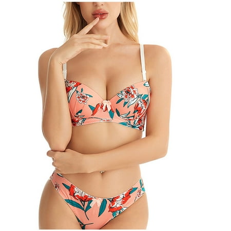 

Cntydi Bras for Women Women Print Bra With Steel Ring Sexy Suit And Comfortable Girl Underwear Sexy Lingerie Gifts for Women