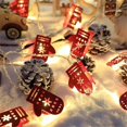 thumbnail image 4 of Festival Supplies USB Battery Powered Painted Bell Snowflakes String Lights Christmas Decoration Santa Claus PAINTED BELLS-USB 3M 20 LIGHTS, 4 of 8