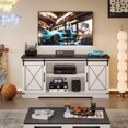 thumbnail image 2 of Ataucjin Farmhouse TV Stand with Storage,Entertainment Center with Sliding Barn Doors and Adjustable Shelf TV Console Table for 55, 65 Inch TV Entertainment Center for Living Room Bedroom, 2 of 9