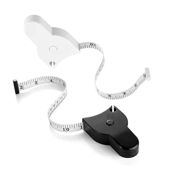 2pack Body Measure TapeAutomatic Telescopic Tape Measure with Lock Pin Push Button