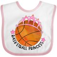 thumbnail image 3 of Inktastic Basketball Princess Tiara Girls Baby Bib, 3 of 4