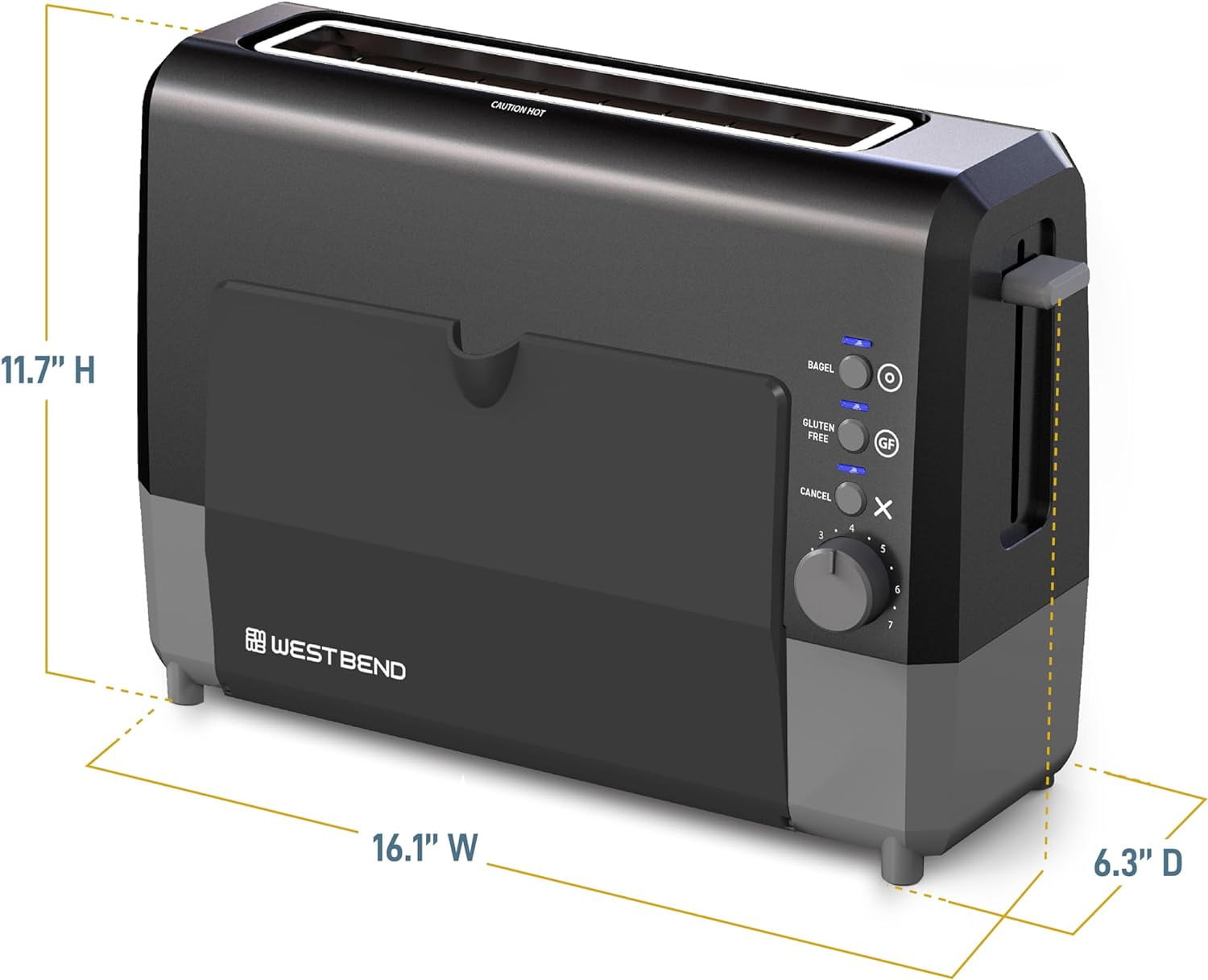 QuikServe 2-Slice Toaster with Bagel and Gluten-Free Settings