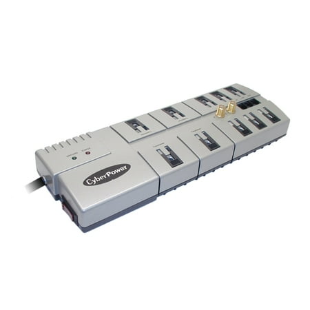 CyberPower Office Professional 1080 3600J 10-Outlet Surge Suppressor - Receptacles: 10 x NEMA 5-15R - 3600J