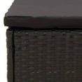 thumbnail image 6 of vidaXL Patio Footstool with Cushion Black Poly Rattan, 6 of 9