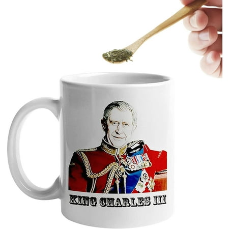

2 Pcs England King Charles III Mug | Former Prince Charles Coffee Cup 350ML Ceramic Congratulate Cup for Coffee and Tea Souvenir Gift Mug for Kids & Adults